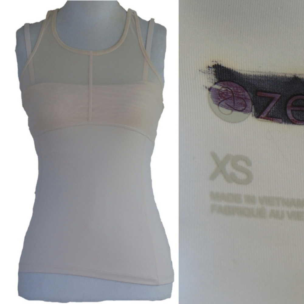 Zella Veiled Tank Blush Size XS
